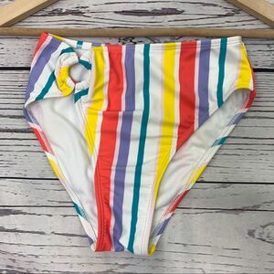 Xhilaration high-waisted stripe bikini bottoms